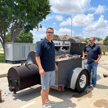 Blake Jackson and Jim Bob grilling in Altus
