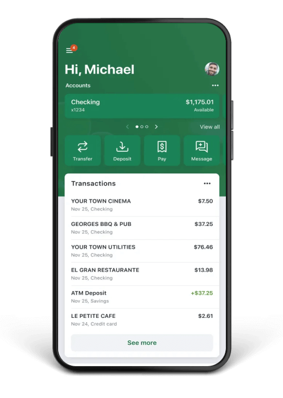 mobile phone with App screen