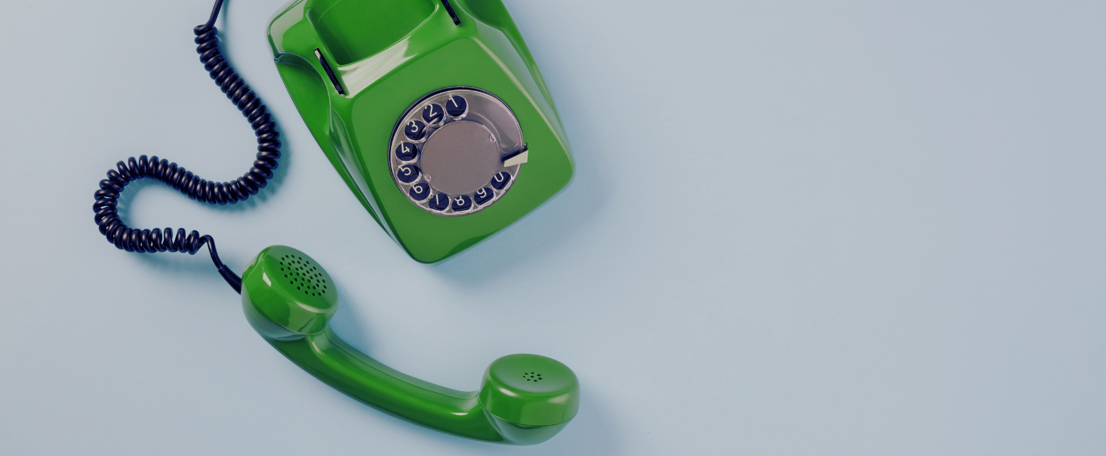 Green rotary phone