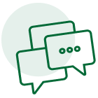 chat bubbles icon illustration