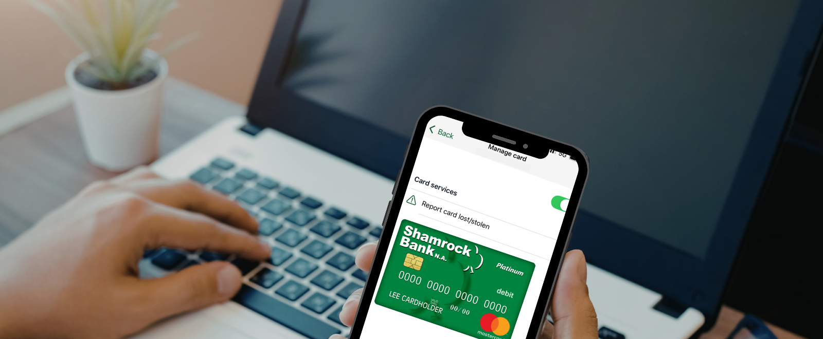 Debit card on mobile banking